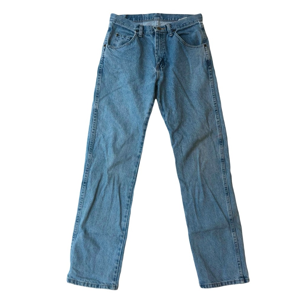 90s light-medium wash wrangler jeans